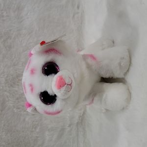 Ty Original Beanies Tabor the Pink and White Tiger